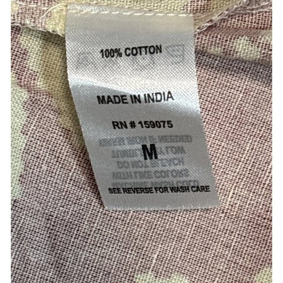 Girl Soul 100% Cotton Red-Tan Medi Dress Women's Sz M Boho Spring Summer Floral - Picture 13 of 14